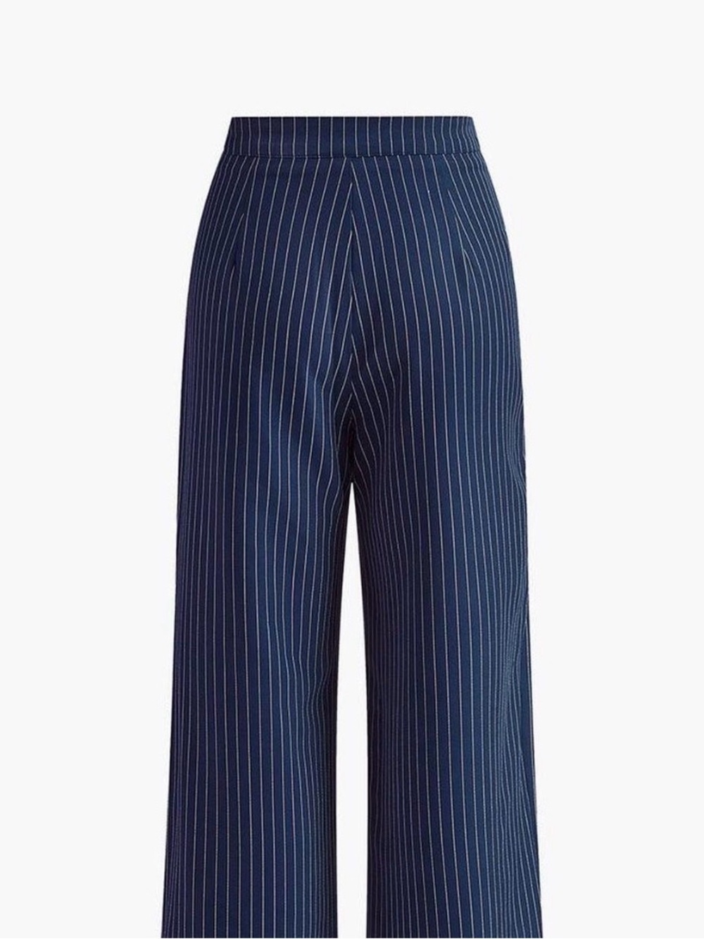 Commense Navy Pinstripe Wide Leg Pants - Picture 4 of 4